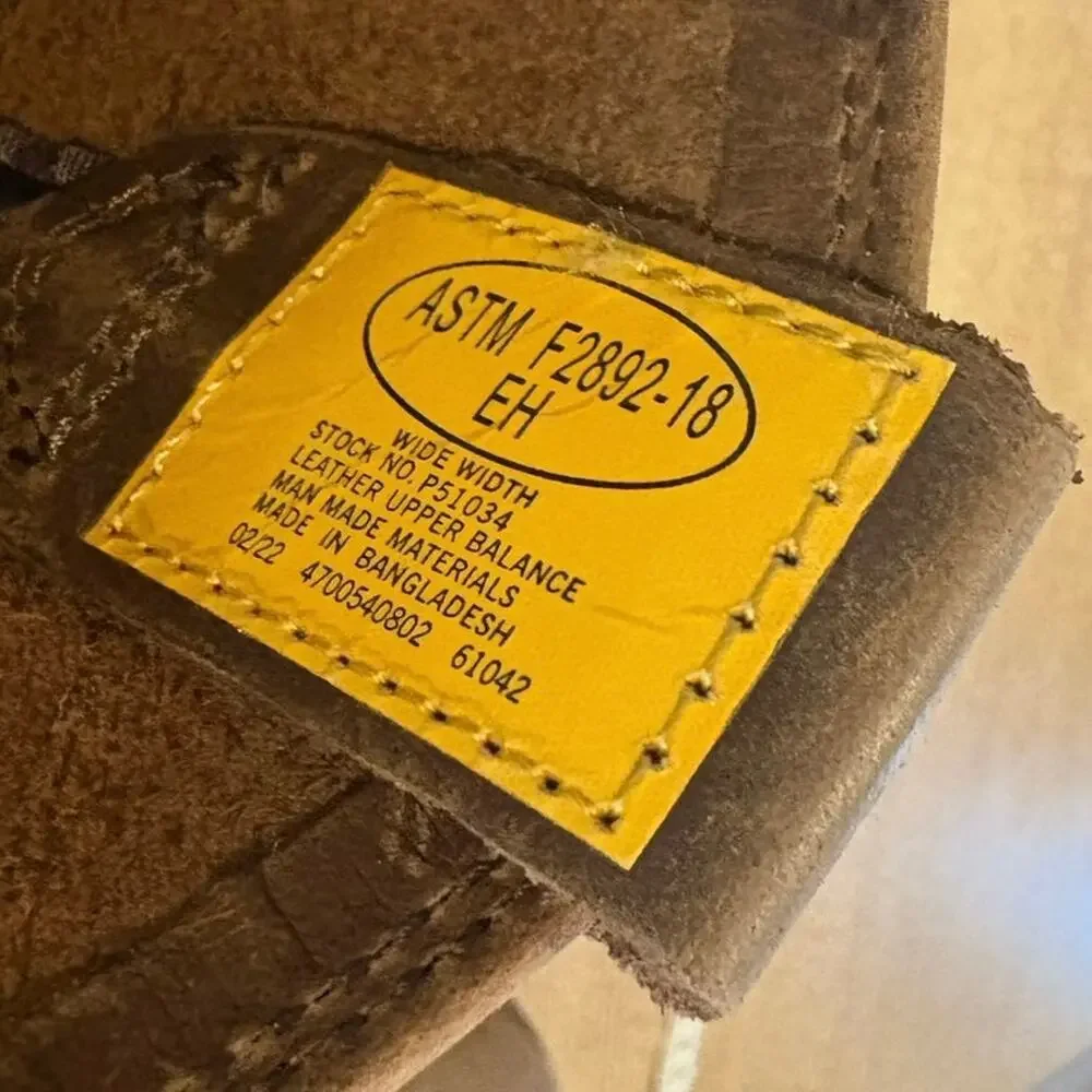 Caterpillar Drawbar Work Boots Men's Size 10 Brown Leather‎ Soft Toe Pull On